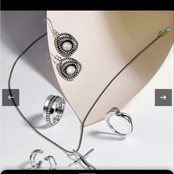 Organic Cross Pendant Necklace - Picture 7 of 8